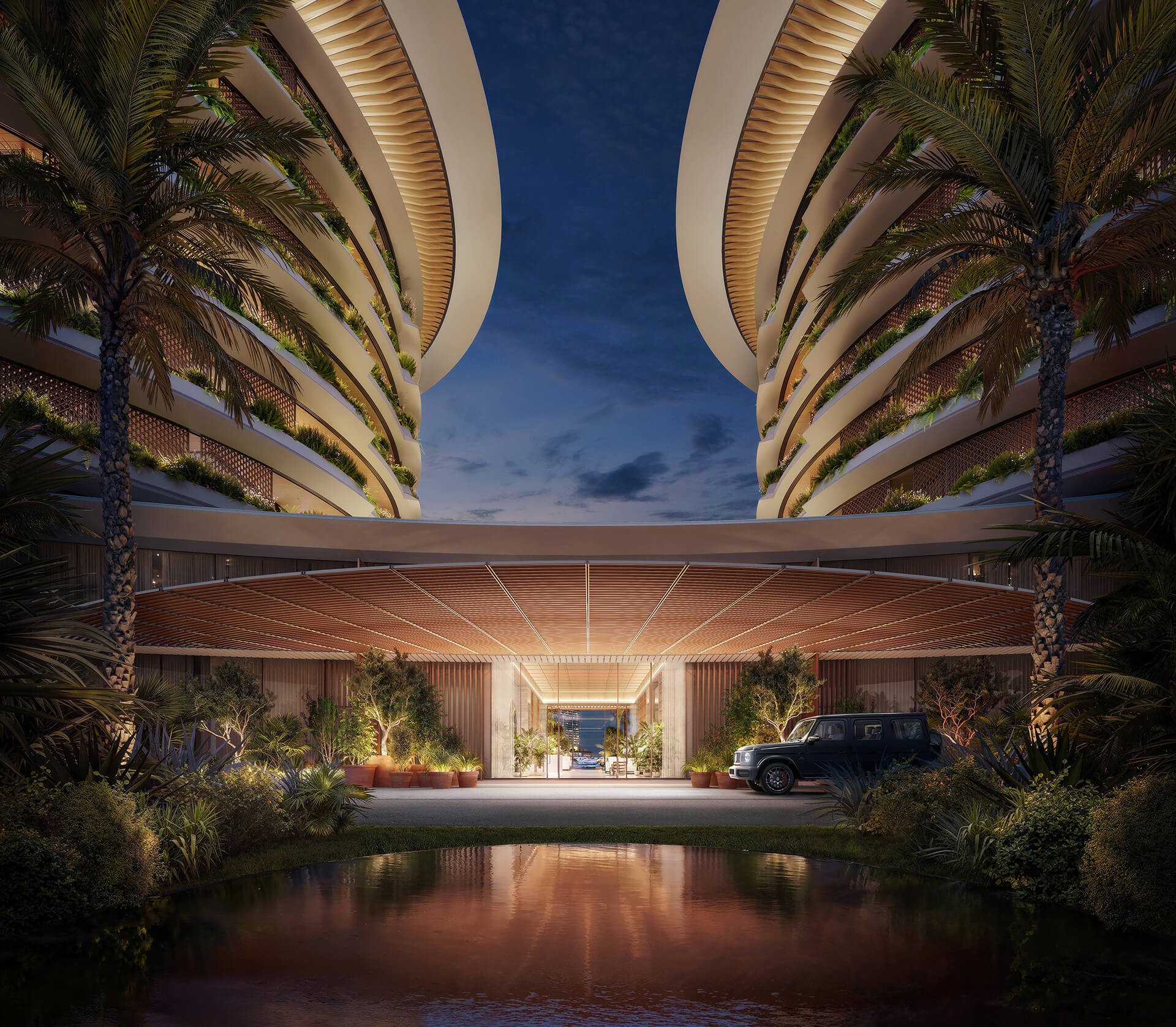 Лобби The Residences at The Dubai Beach EDITION